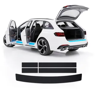 Blackshell® Basic Lackschutz Set kompatibel mit VW T-Cross | Typ C1 | Bj. 2018-2023 Matt Schwarz - passgenauer Ladekantenschutz, Einstiegsleisten inkl. Profi Rakel