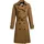 khujo Damen lange Übergangsjacke Mantel klassischer Trenchcoat mit Taillengürtel und Gehschlitz hintenRula2 Canary Green Gr. L - L