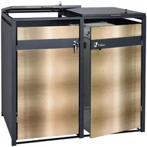 MCW Mülltonnenbox J82 117 x 132 x 80 cm gold
