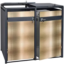 MCW Mülltonnenbox J82 117 x 132 x 80 cm gold