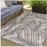 Mazovia Outdoorteppich In- & Outdoor Teppich Wetterfest & UV-beständig Balkon - Grau Beige, 160 x 230 cm, Höhe 6 mm, Kurzflor, Weich, Pflegeleicht, Flachgewebe beige|grau 160 x 230 cm