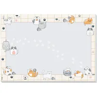 SIGEL HO930 Papier-Schreibtischunterlage zum Abreißen, Katzen, DIN A3, 30 Blatt, Schreibunterlage für Kinder, Malblock