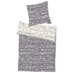 2tg Cashmere Touch Wende-Bettwäsche Sternschnuppe Anthrazit