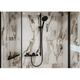 Hansgrohe Ecostat Duscharmatur Aufputz mit Thermostat für 1 Verbraucher schwarz matt 13116670