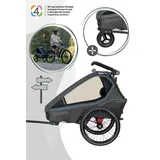 Qeridoo Kidgoo 1 - Kinderfahrradanhänger für 1 Kind, Farbe: Navy Blue