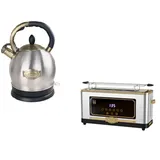 Kaiser Küchengeräte Wasserkocher Kontroll LED WK 2000 R +T 4000 R Retro-Toaster silberfarben