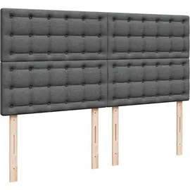 vidaXL Boxspringbett 180 x 200 cm Dunkelgrau