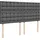 vidaXL Boxspringbett 180 x 200 cm Dunkelgrau