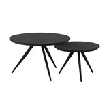 Uno Couchtisch 2er Set ¦ schwarz