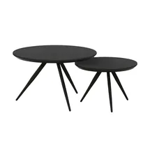 Uno Couchtisch 2er Set ¦ schwarz