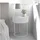 [en.casa] Beistelltisch Rill mit Schublade 46xØ40 cm Weiß