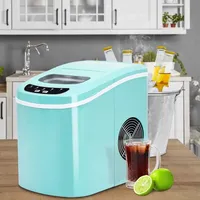 Costway Eiswürfelmaschine Eismaschine Eiswürfelbereiter inkl. Eiswürfelschaufel (2 Eiswürfelgrößen, 12kg