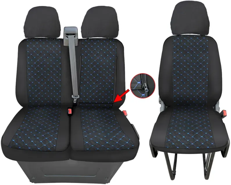 Seat cover set for Iveco Daily 2+1 2018 van