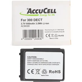 AccuCell Akku passend für Alcatel Mobile 300, 400 DECT Akku 3BN66305AAAA000828, max. 950mAh