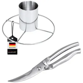 bremermann Hähnchenhalter onesize Edelstahl Silber/Weiß