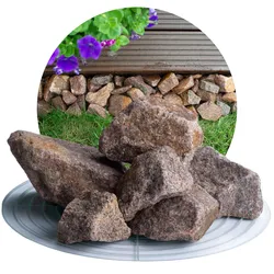Granit Ziersplitt rot 32-56 mm - 25 kg Sack