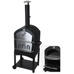 Gartenkamin Vaggan E070, Kamin- oder Terrassenofen, Grillofen, 3-in-1-Grill, Pizza, Bäcker