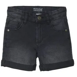 MINYMO Boy's Shorts Power Stretch Jeans, Grey Black, 152 - 152