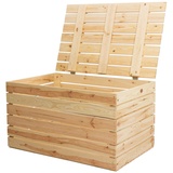 Obstkisten Online Holztruhe mit Deckel Truhe Couchtisch im Landhausstil, Stauraum für Decken, Kissen im Schlafzimmer (80x50x39 cm natur)