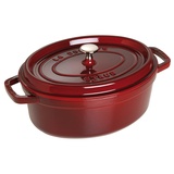 Staub Cocotte 29 cm oval grenadine-rot