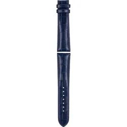 Union Glashütte Kalbsleder Kalbslederband 20/18mm D610003861 - Krokoprägung blau, Naht Ton in Ton