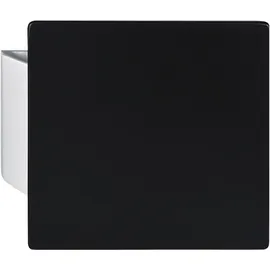 KWS Plattengriff SARAH 150x150x10 mm Alu silber eloxiert/schwarz beschichtet