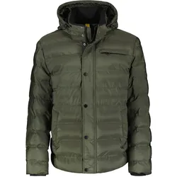 Steppjacke LERROS "LERROS Kapuzenjacke", Herren, Gr. S, grün (marsh), 100% Polyester, Jacken