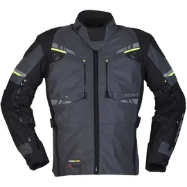 Modeka Taran Flash Motorradjacke Schwarz/Grau/Neongelb 5XL