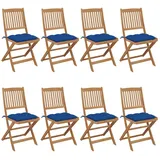vidaXL Dorian Gartenstuhl 57 x 100 x 91 cm blau 8 St.