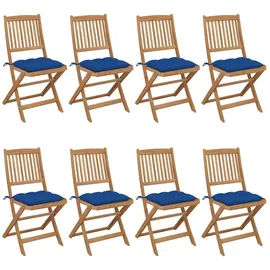 vidaXL Dorian Gartenstuhl 57 x 100 x 91 cm blau 8 St.