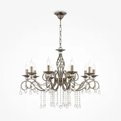 Maytoni Wundervoller französischer Kronleuchter Grace Klassischer Stil mit Bronze-Lackierung - Ideal für Wohnzimmer, Esszimmer, Schlafzimmer
