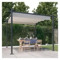 vidaXL Pavillon mit Ausziehbarem Dach 3 x 3 m Creme