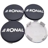 4X Original RONAL Nabendeckel 56,5mm / 53mm - Schwarz Matt M57 Center Cap Deckel Felgendeckel Nabenkappen
