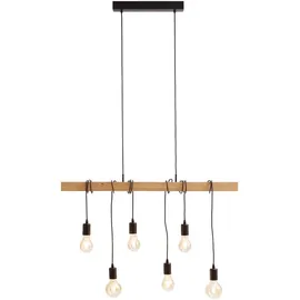EGLO Townshend 6-flg. 100 cm Stahl schwarz/braun