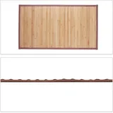 Relaxdays Bambusmatte, 80x45 cm, feuchtigkeitsresistent, rutschfest, Bambus Fußmatte Bad, Flur, Küche, Badteppich, natur