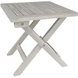 Estexo Beistelltisch Holztisch Tisch 40x40 cm Gartentisch Klapptisch Weiß lasiert Holz