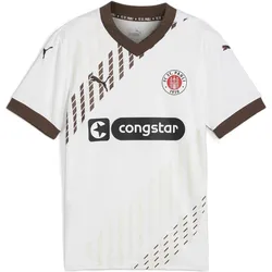 FC St. Pauli 24/25 Auswärtstrikot Jugendliche PUMA White Espresso Brown Gr. 140 - 10 Jahre