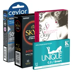 Kondomotheke® Latexfreie Kondome - 4-Sorten-Pack B (22 Kondome) 22 St