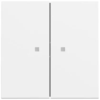 Gira 363172 Wippe 2-fach mit Kontrollfenster, System 70, reinweiß seidenmatt (lackiert)