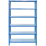 ar shelving Steckregal Metall 200 x 120 x 40 cm blau 6 Böden