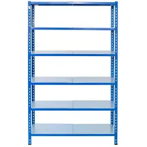 ar shelving Steckregal Metall 200 x 120 x 40 cm blau 6 Böden