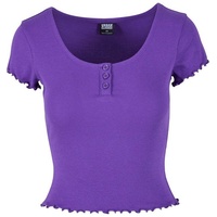 URBAN CLASSICS Ladies Rib Babylock Tee in Violet, Größe