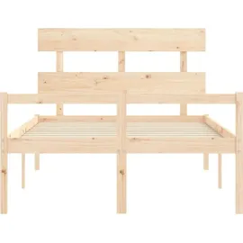 vidaXL Seniorenbett mit Kopfteil Massivholz
