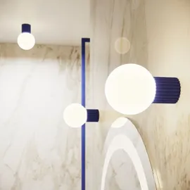 Sollux Lighting Plafond HALO 1xG9 Aluminium/Glas 21x12x12cm blau