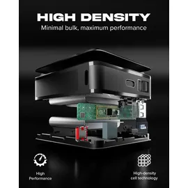 SBS PowerBank 20000mAh, 65W Power Delivery (PD 3.1 PPS), AFC, Powerbank mit LCD-Display, USB-C, tragbares Reiseladegerät, kompaktes Design, Schwarz