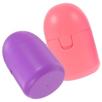 Lurrose 2 Stück Silikonbehälter Kunststoff-Organizer-Box Tragbarer Getränkehalter Weibliche Artikel Box Für Gedämpfte Menstruationstassen Silikon-Menstruationstassen-Etui