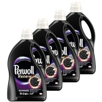 Perwoll Renew Schwarz (4x50 Waschladungen), Waschmittel für alle dunklen Farben, Feinwaschmittel stärkt die Fasern und verbessert die Farbintensität