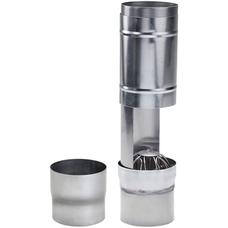 Braun Laubsammler Zink mit Sieb DN 100 inkl. Adapter Regenwasserfilter Laubabscheider für Blechfallrohre mit 100 mm Durchmesser. Verhindert das Zusetzen und Verstopfen von Fallrohren durch Grobschmutzsieb