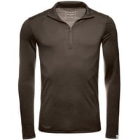 Kaipara - Merino Sportswear Langarmshirt Merino Zip-Neck Herren Slimfit 200 (1-tlg) aus reiner Merinowolle Made in Germany grün XL