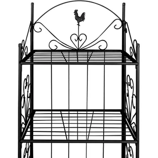 vidaXL Pflanzentreppe Blumenregal Blumenständer schwarz